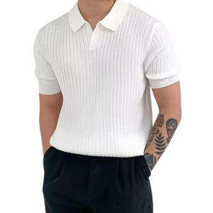 RIBBED COTTON POLO